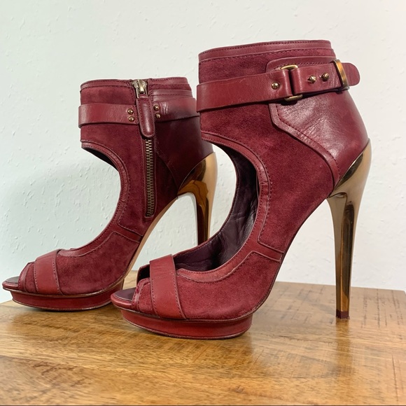 BCBGMAXAZRIA Burgundy High Heels - Picture 3 of 13